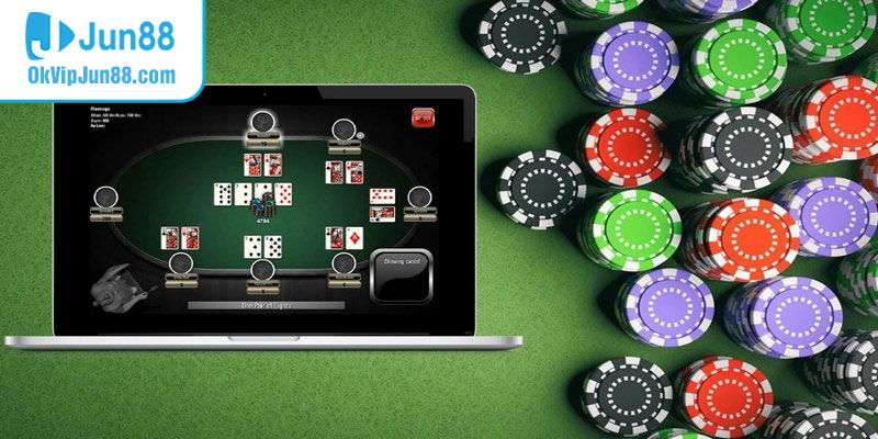 Tham gia Poker Jun88 Casino cùng dealer người thật